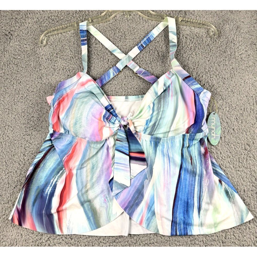 NWT Mynah Colorful Striped Women Swim One Piece